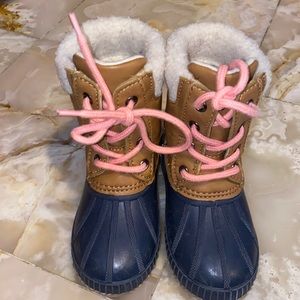 Navy blue and pink boots - GAP size 9T/10T